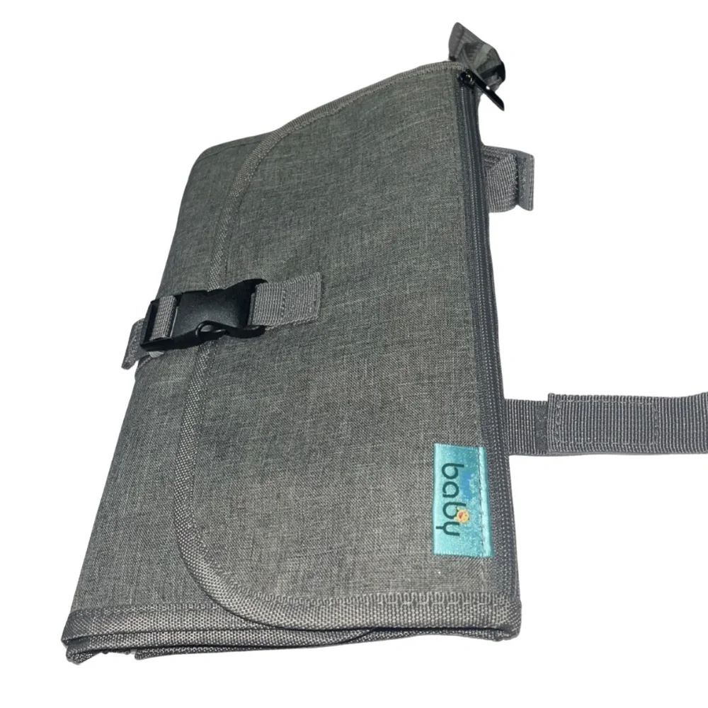 NWOT Kopi Baby Portable Diaper Changing Pad - Grey Travel Station